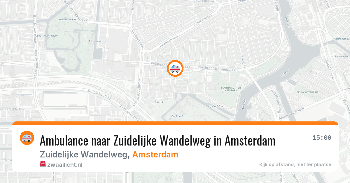 Ambulance naar Zuidelijke Wandelweg in Amsterdam — 18 mrt 2026