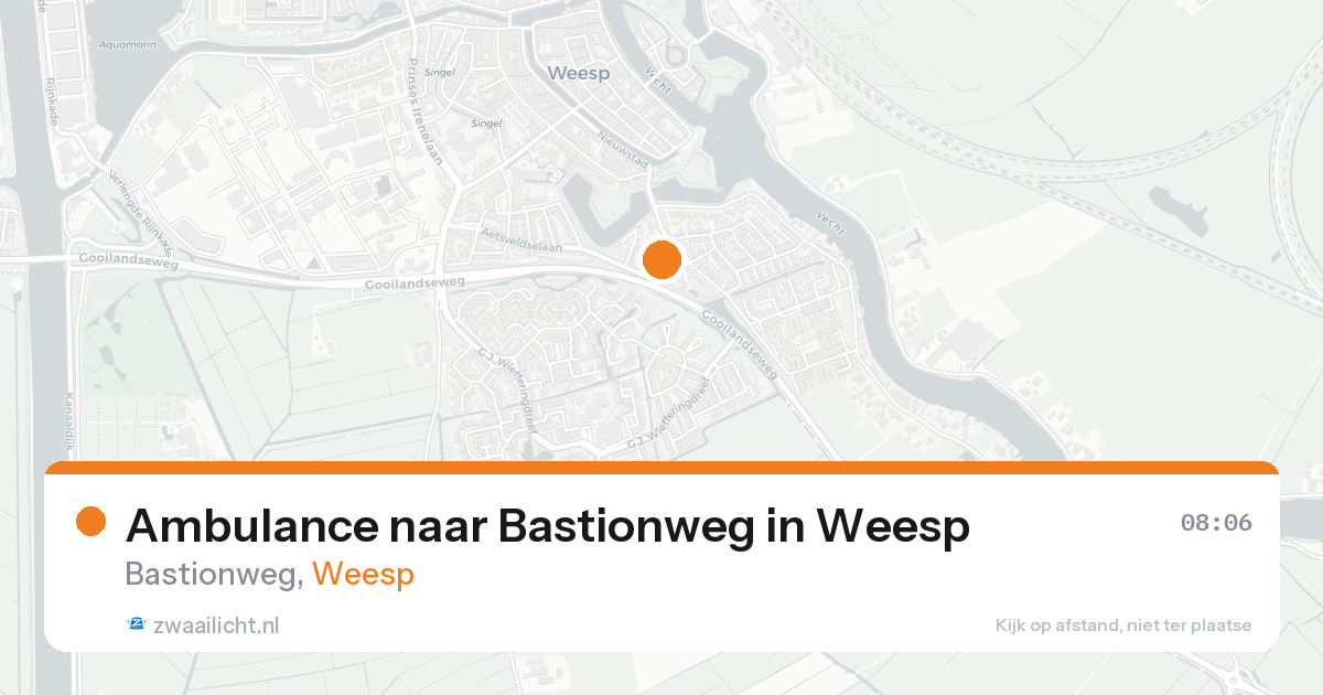 Ambulance naar Bastionweg in Weesp — 21 aug 2026