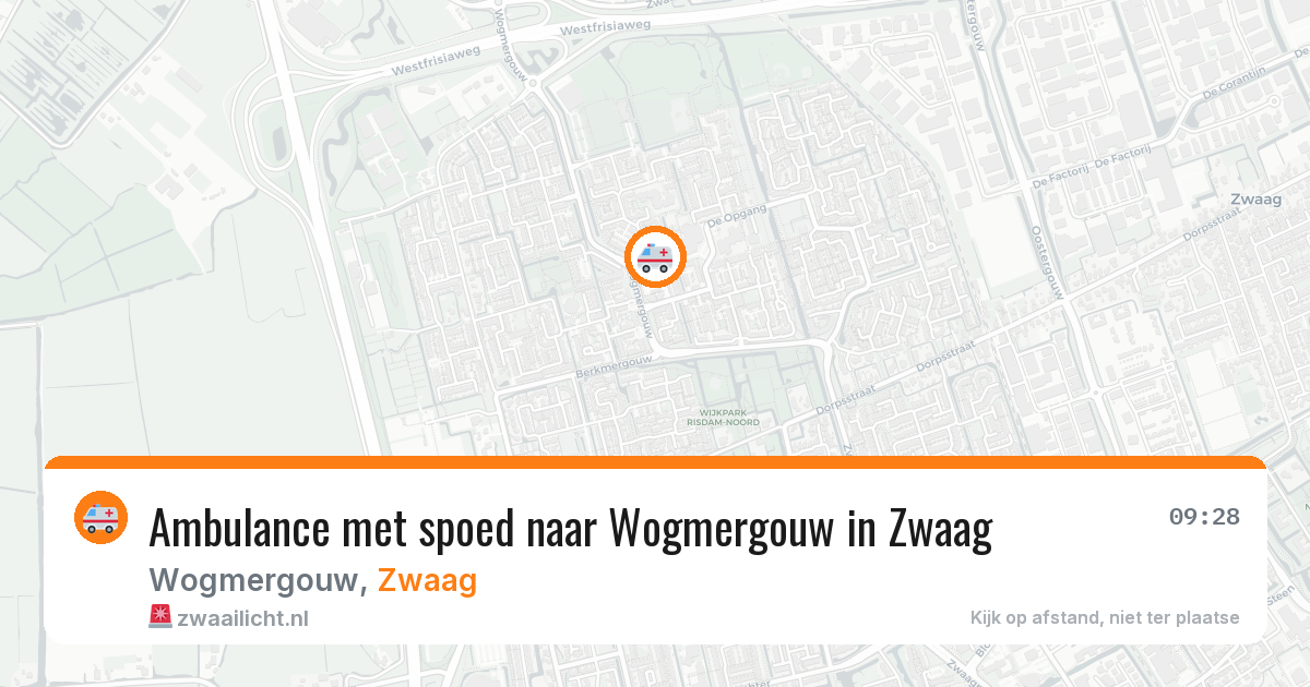 Ambulance met spoed naar Wogmergouw in Zwaag — 26 mei 2026
