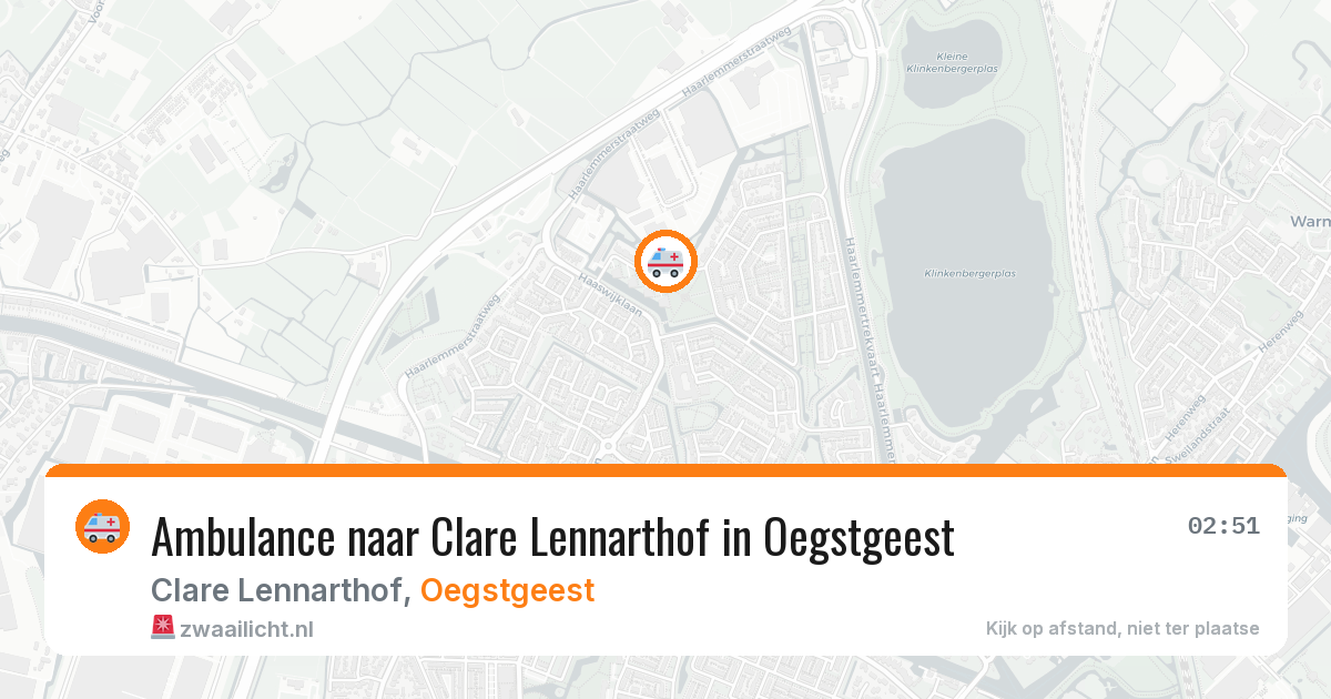 Ambulance naar Clare Lennarthof in Oegstgeest — 21 mei 2026