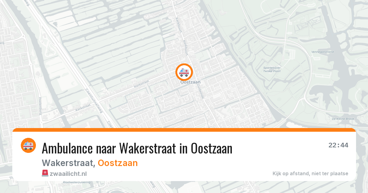 Ambulance naar Wakerstraat in Oostzaan — 6 aug 2026