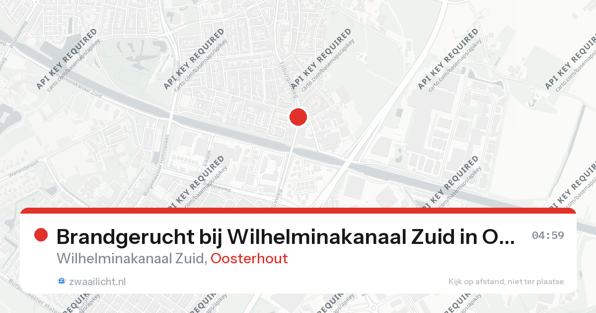 Brandgerucht bij Wilhelminakanaal Zuid in Oosterhout — 31 mei 2026