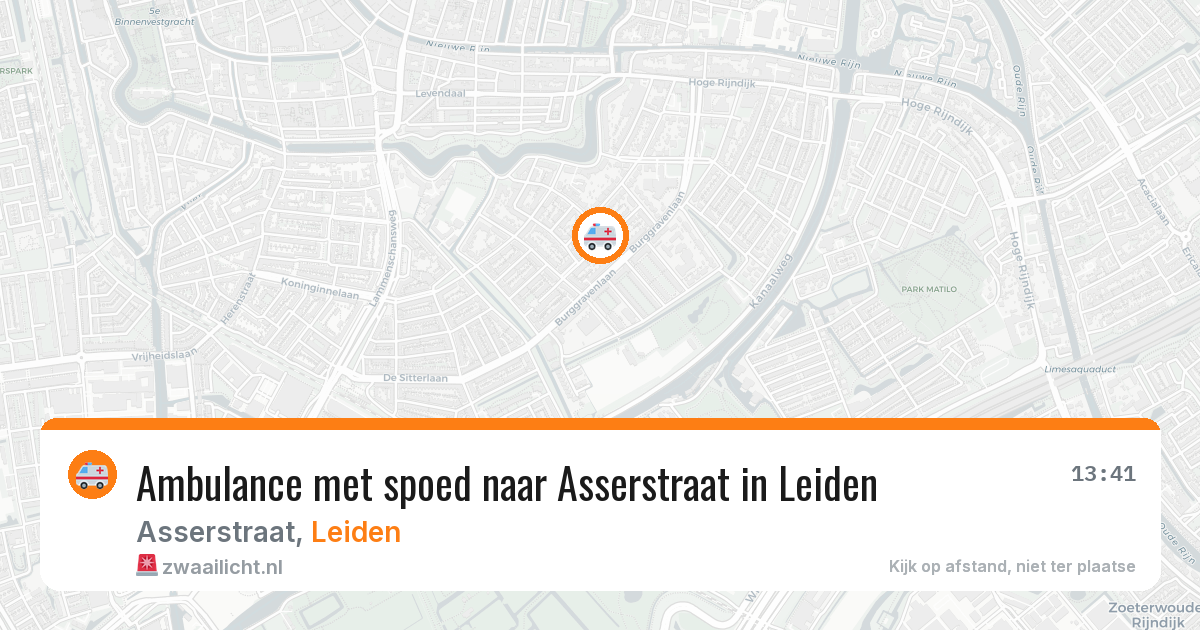 Ambulance met spoed naar Asserstraat in Leiden — 1 jun 2026