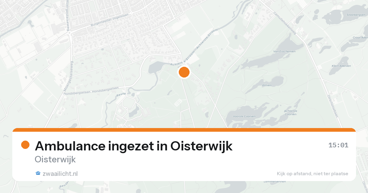 Ambulance ingezet in Oisterwijk — 4 jun 2026
