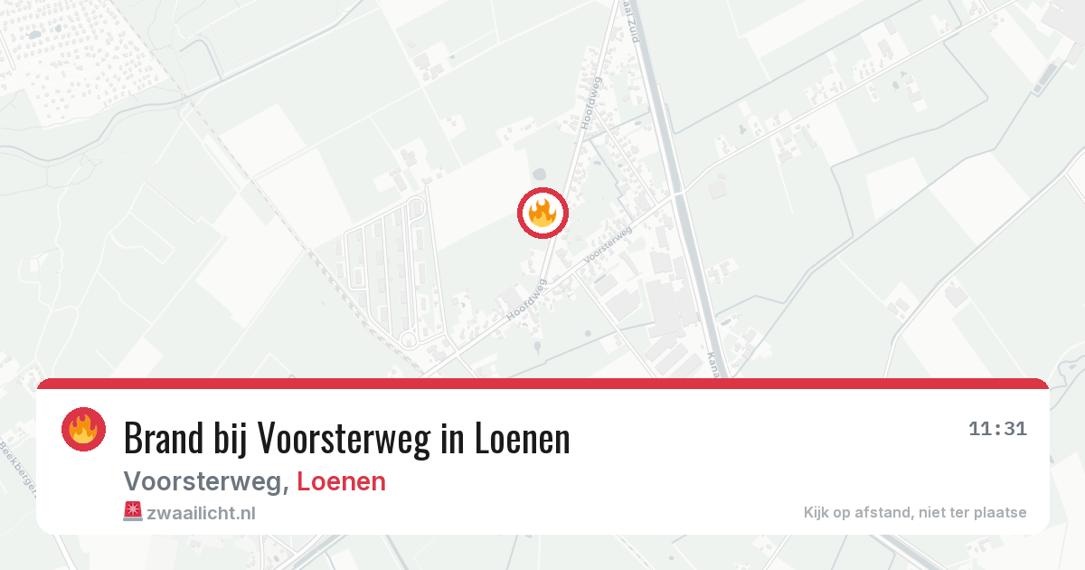 Brand bij Voorsterweg in Loenen — 27 jun 2026