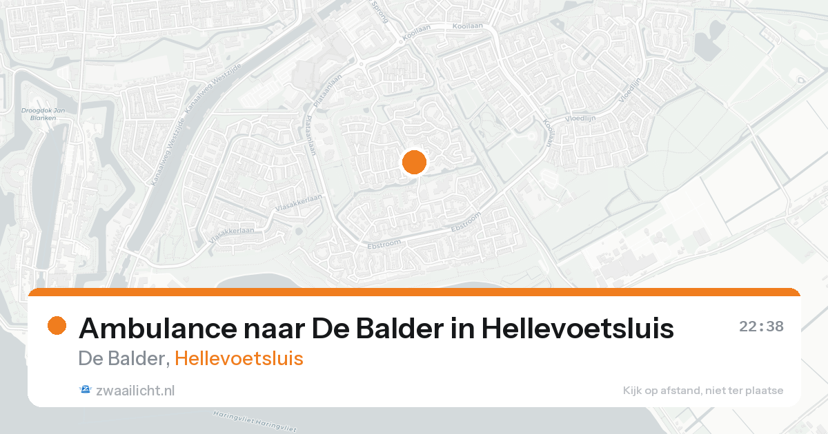 Ambulance naar De Balder in Hellevoetsluis — 24 aug 2026