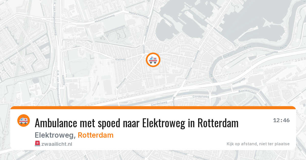 Ambulance met spoed naar Elektroweg in Rotterdam — 5 jul 2026