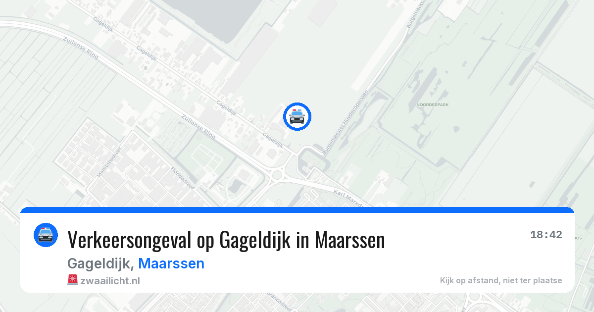 Verkeersongeval op Gageldijk in Maarssen — 2 mei 2026