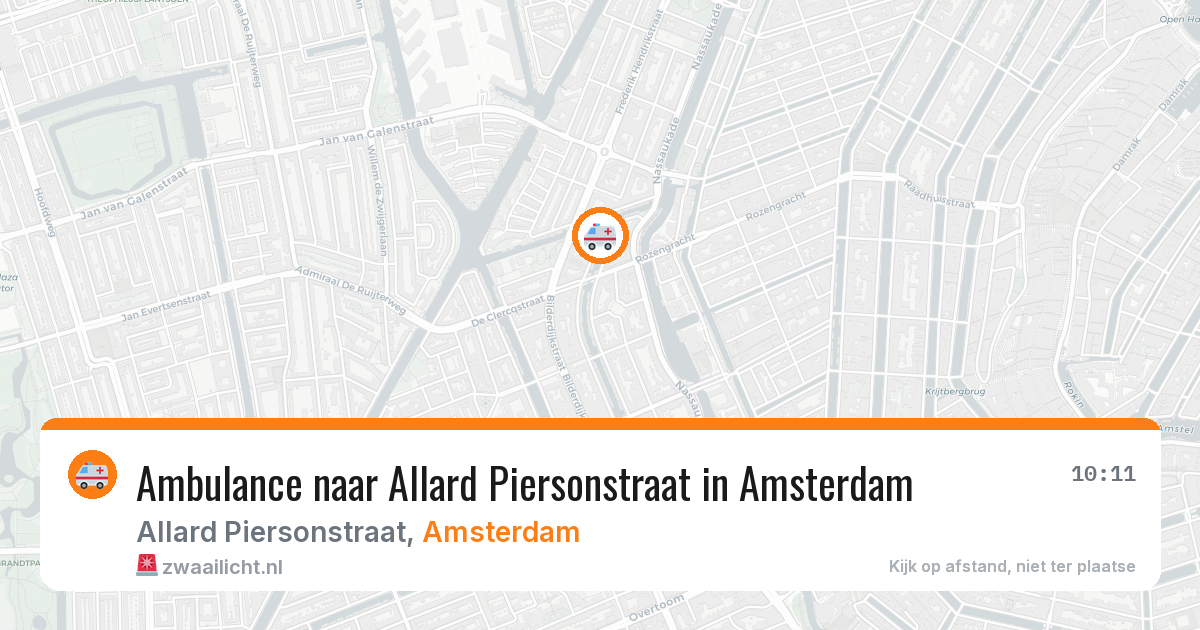 Ambulance naar Allard Piersonstraat in Amsterdam — 21 jun 2026