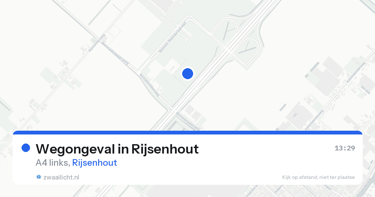 Wegongeval in Rijsenhout — 21 aug 2026