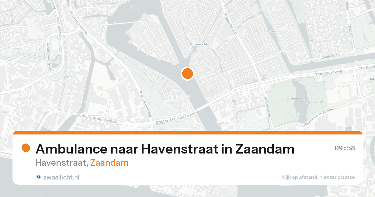 Ambulance naar Havenstraat in Zaandam — 18 aug 2026