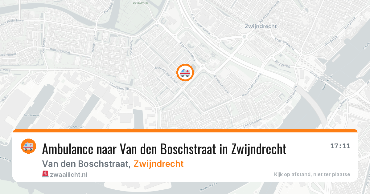 Ambulance naar Van den Boschstraat in Zwijndrecht — 5 mei 2026