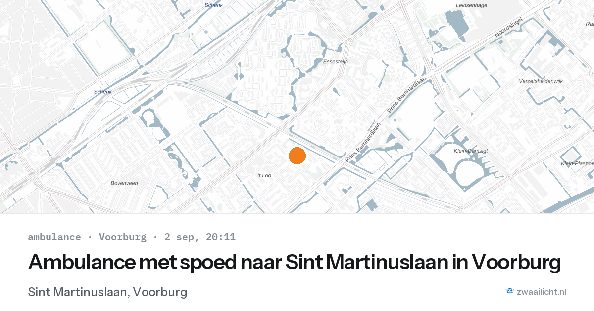 Ambulance met spoed naar Sint Martinuslaan in Voorburg — 2 sep 2026