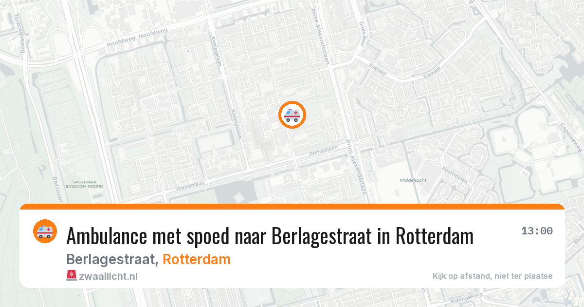 Ambulance met spoed naar Berlagestraat in Rotterdam — 6 apr 2026