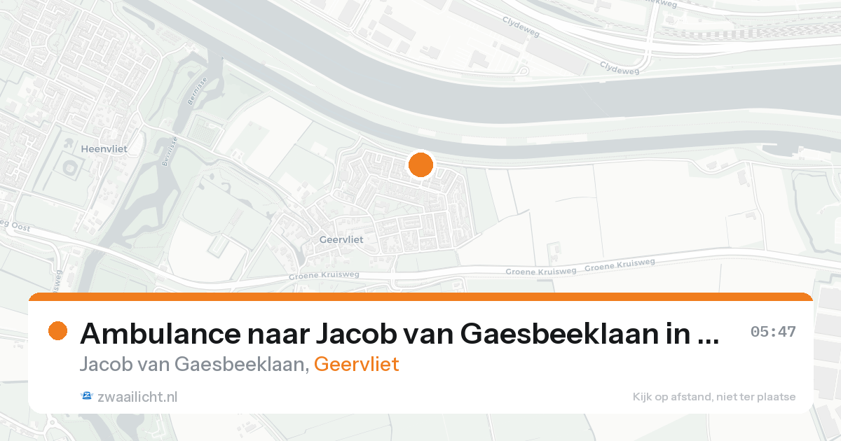 Ambulance naar Jacob van Gaesbeeklaan in Geervliet — 22 aug 2026