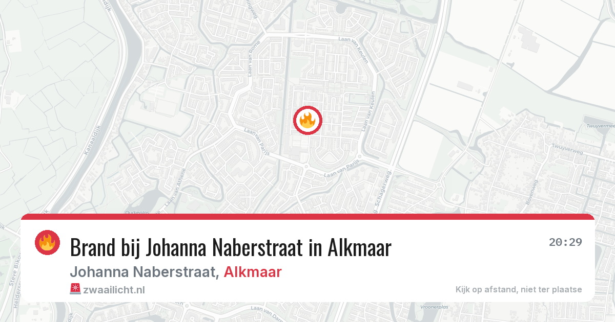 Brand bij Johanna Naberstraat in Alkmaar — 31 jul 2026