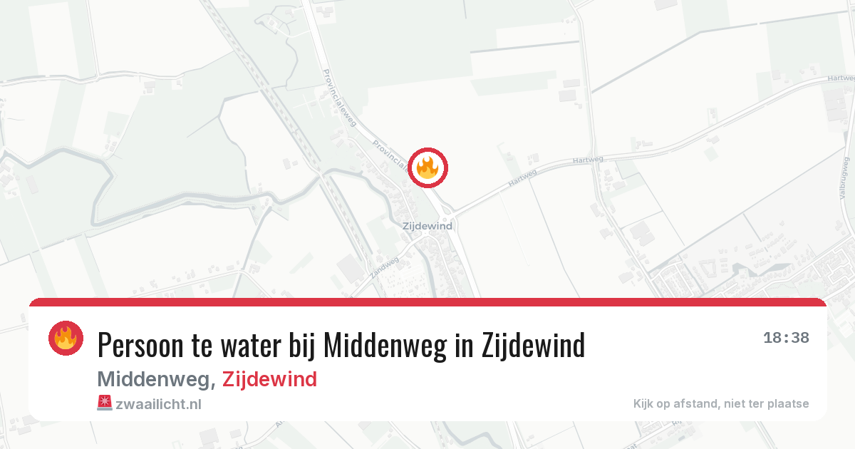 Persoon te water bij Middenweg in Zijdewind — 19 feb 2026