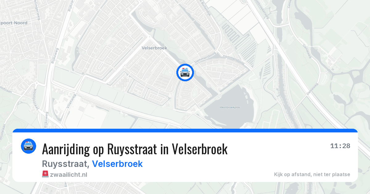 Aanrijding op Ruysstraat in Velserbroek — 5 jul 2026