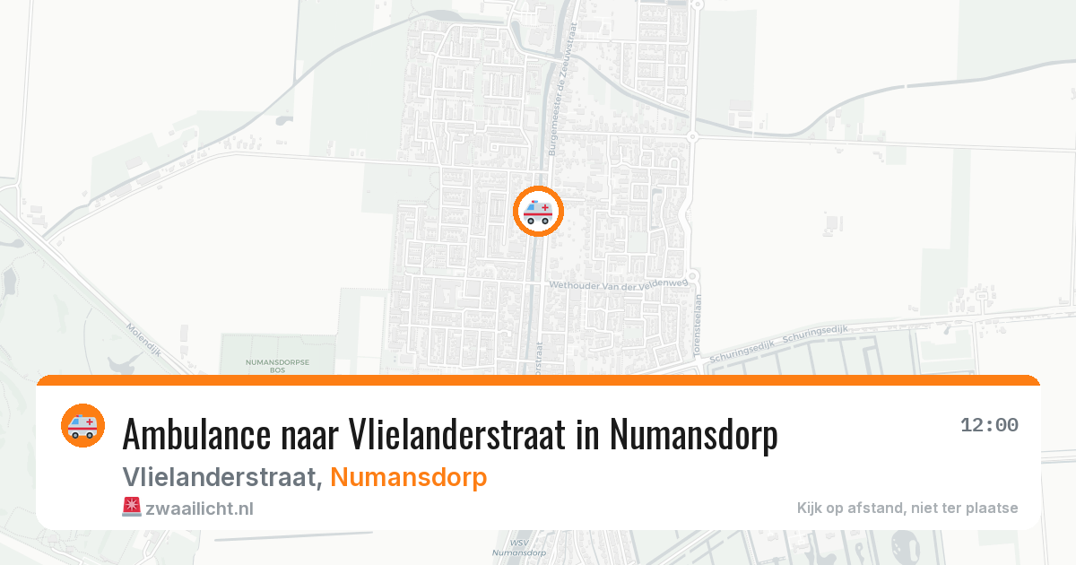 Ambulance naar Vlielanderstraat in Numansdorp — 13 mei 2026