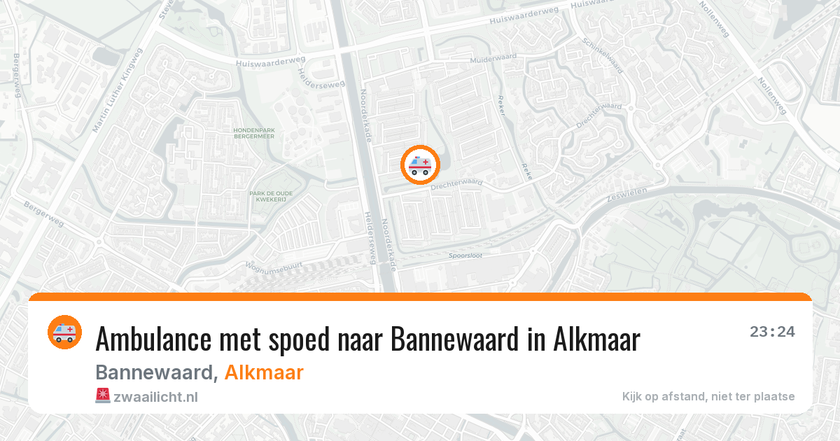 Ambulance met spoed naar Bannewaard in Alkmaar — 10 mei 2026