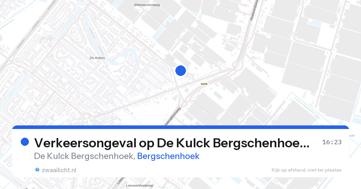 Verkeersongeval op De Kulck Bergschenhoek in Bergschenhoek — 28 aug 2026