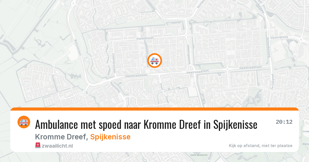 Ambulance met spoed naar Kromme Dreef in Spijkenisse — 26 jun 2026