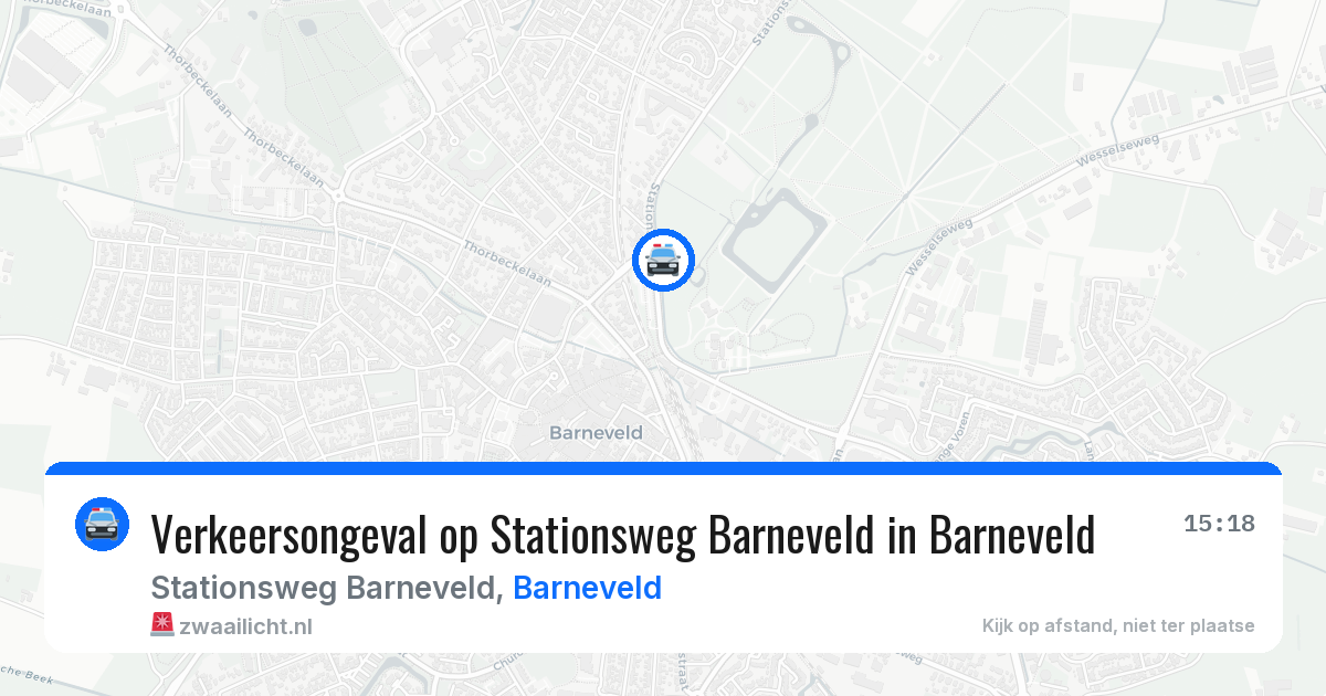 Verkeersongeval op Stationsweg Barneveld in Barneveld — 2 mrt 2026