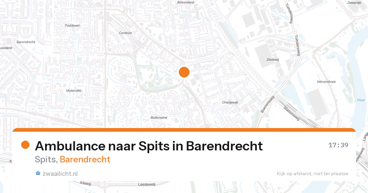 Ambulance naar Spits in Barendrecht — 28 aug 2026