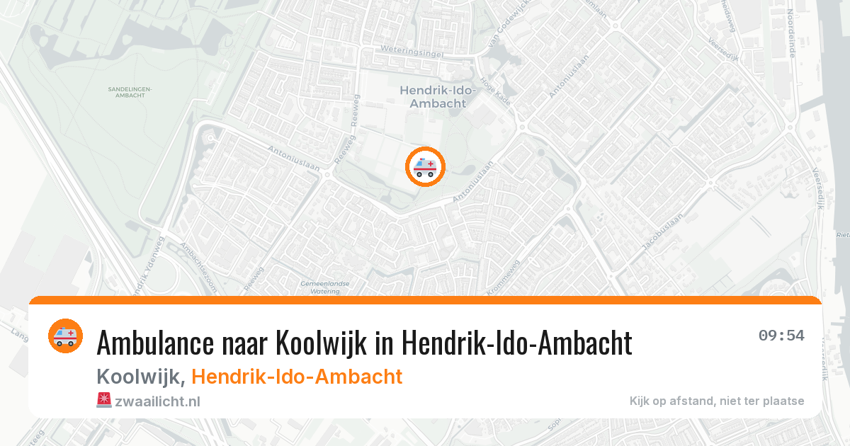 Ambulance naar Koolwijk in Hendrik-Ido-Ambacht — 23 apr 2026