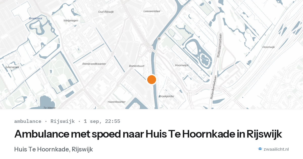 Ambulance met spoed naar Huis Te Hoornkade in Rijswijk — 1 sep 2026