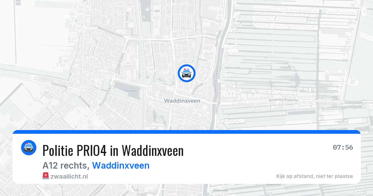 Politie PRIO4 in Waddinxveen — 7 jul 2026 | 🚨 Zwaailicht.nl