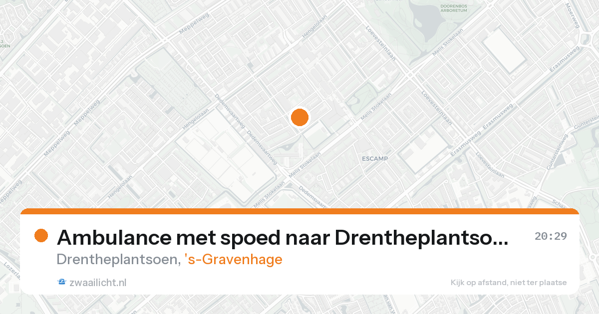 Ambulance met spoed naar Drentheplantsoen in 's-Gravenhage — 16 aug 2026