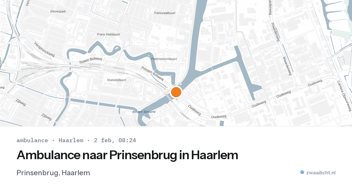 Ambulance naar Prinsenbrug in Haarlem — 2 feb 2026
