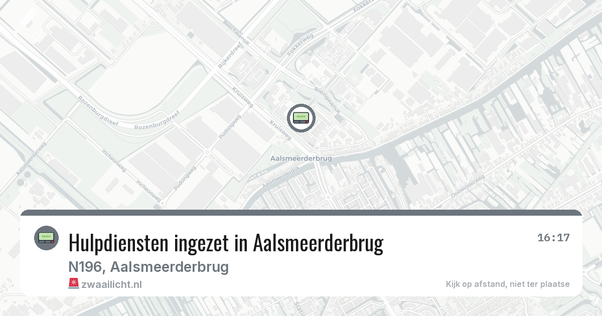 Hulpdiensten ingezet in Aalsmeerderbrug — 8 feb 2026 | 🚨 Zwaailicht.nl