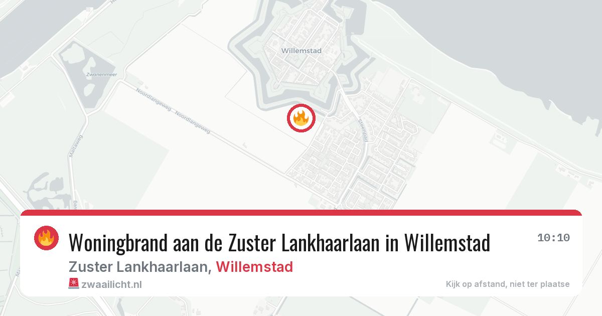Woningbrand aan de Zuster Lankhaarlaan in Willemstad — 21 jun 2026