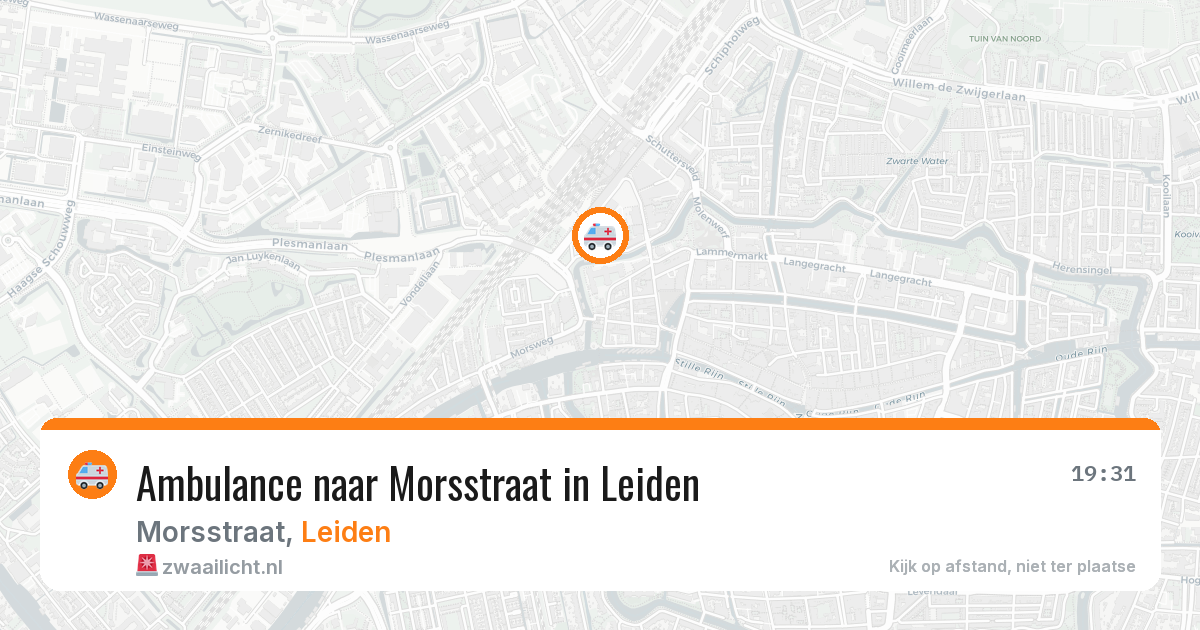 Ambulance naar Morsstraat in Leiden — 20 jul 2026