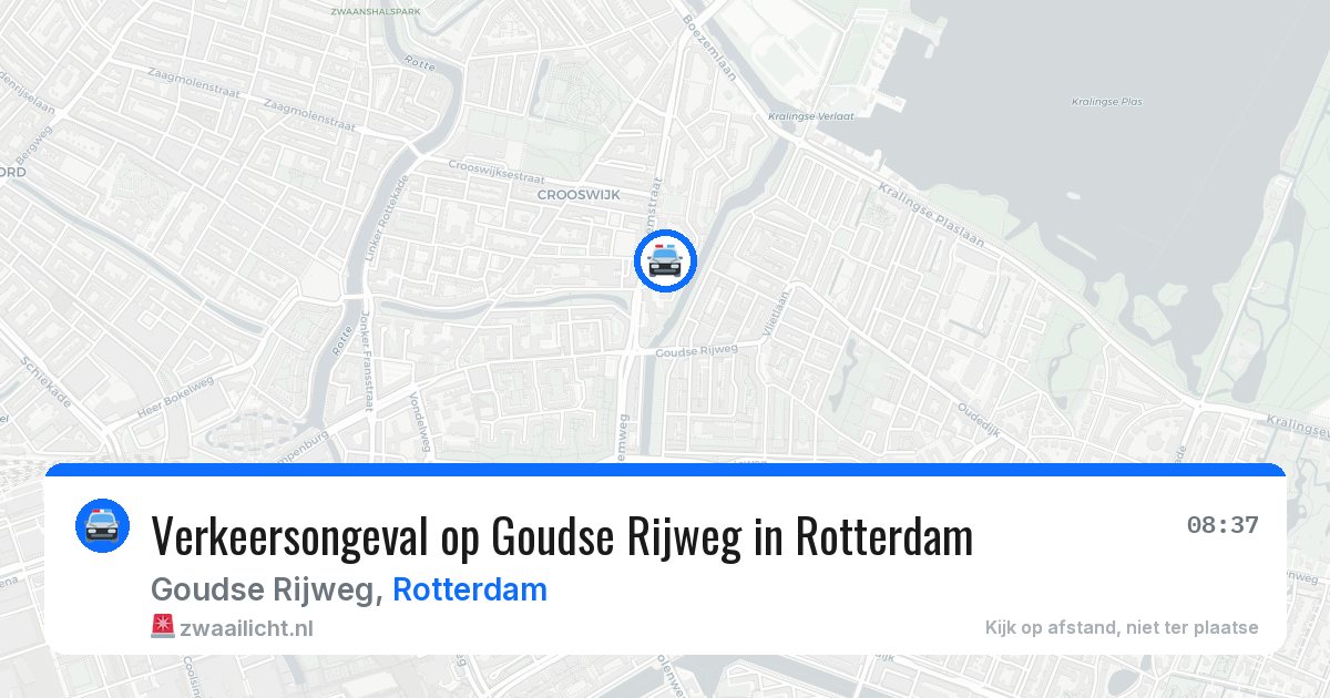Verkeersongeval op Goudse Rijweg in Rotterdam — 27 mrt 2026