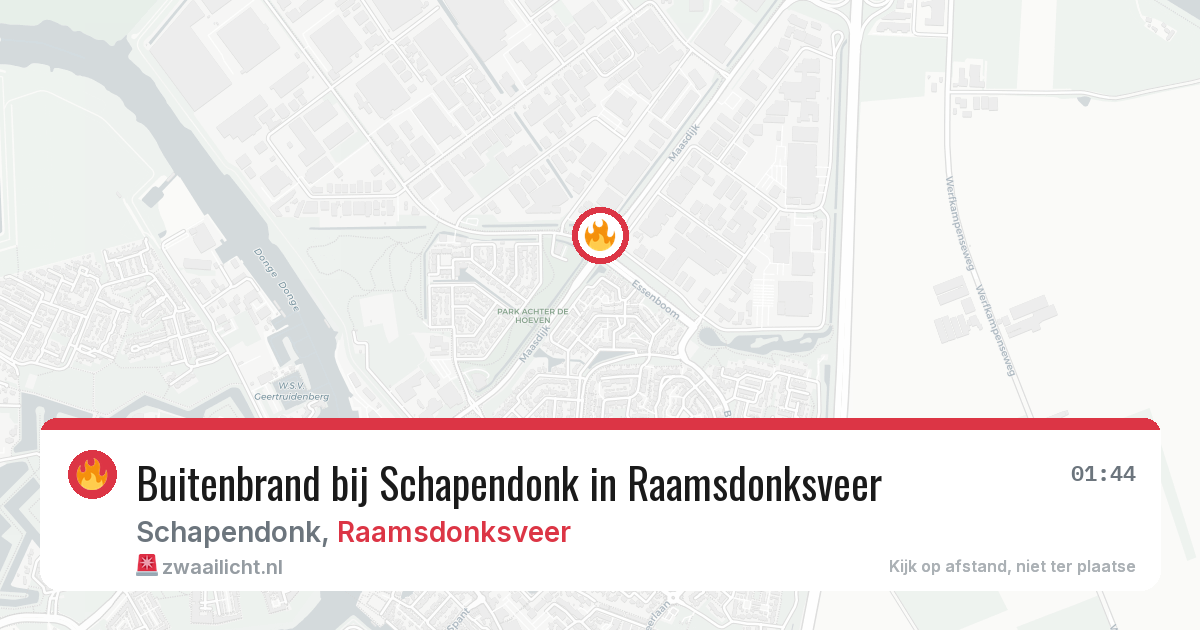 Buitenbrand bij Schapendonk in Raamsdonksveer — 10 jun 2026
