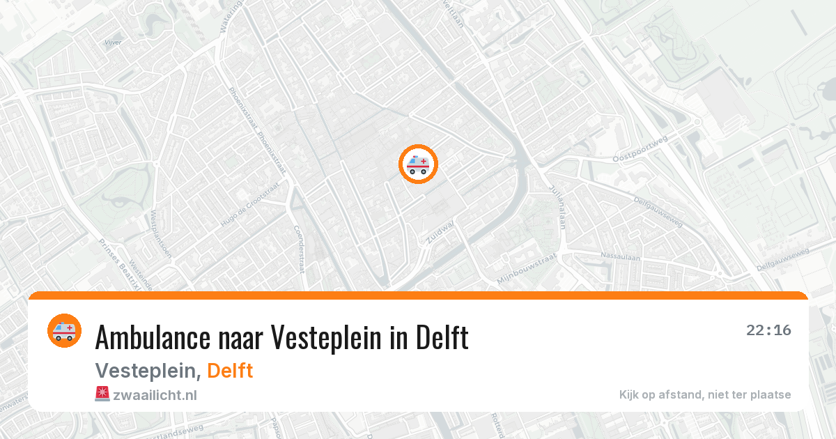 Ambulance naar Vesteplein in Delft — 7 mei 2026