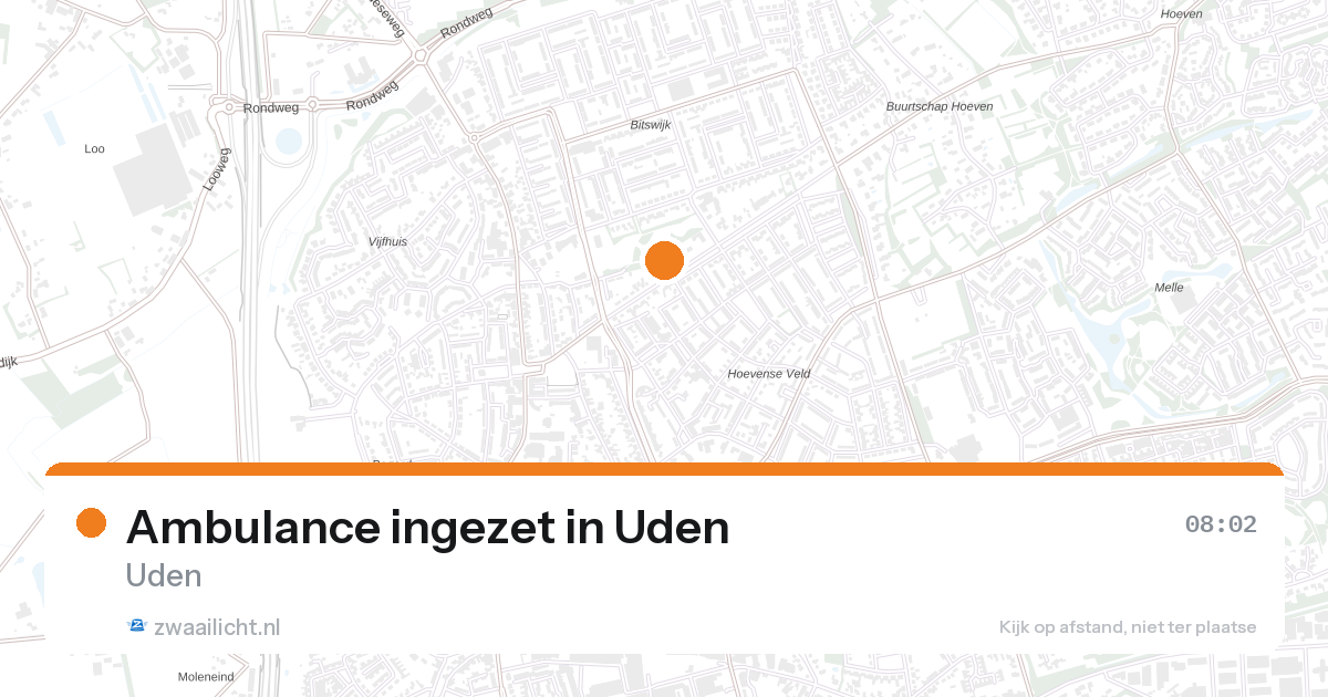 Ambulance ingezet in Uden — 27 aug 2026