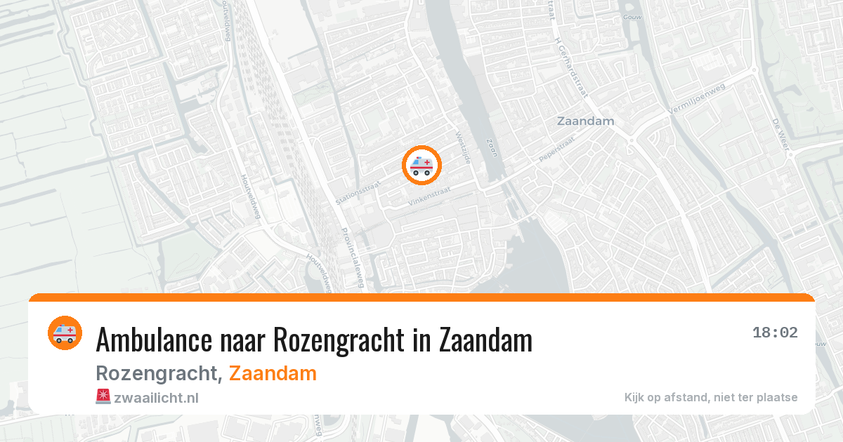 Ambulance naar Rozengracht in Zaandam — 21 mrt 2026