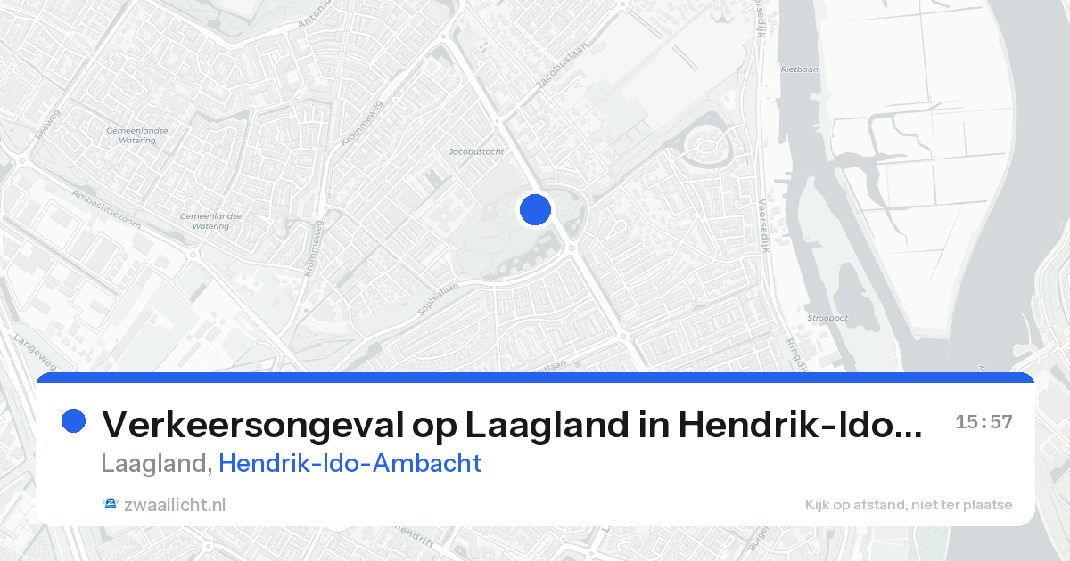 Verkeersongeval op Laagland in Hendrik-Ido-Ambacht — 16 aug 2026