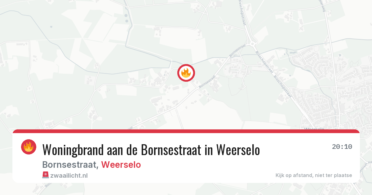 Woningbrand aan de Bornsestraat in Weerselo — 4 aug 2026