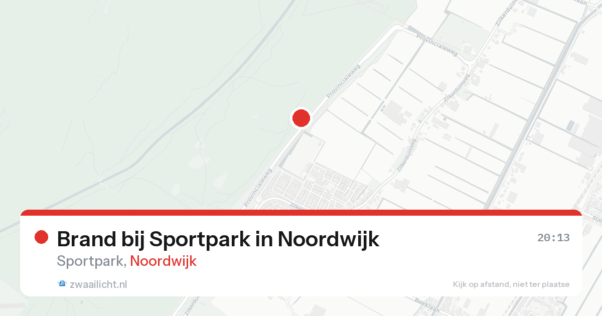 Brand bij Sportpark in Noordwijk — 2 mrt 2026