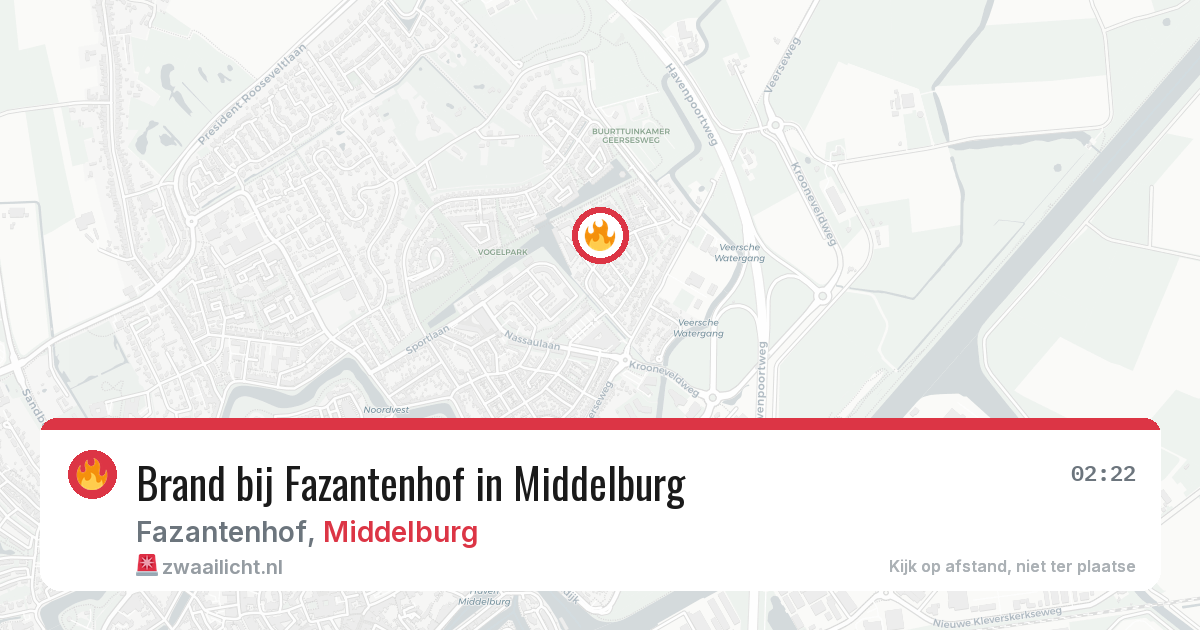 Brand bij Fazantenhof in Middelburg — 25 jun 2026