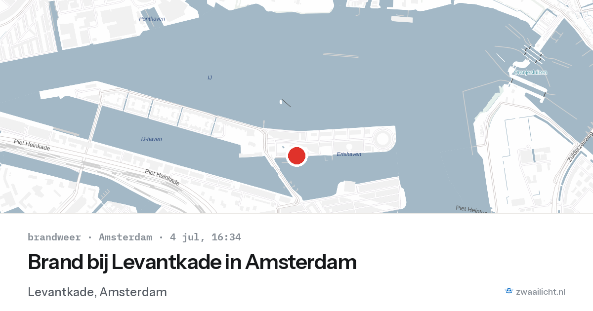 Brand bij Levantkade in Amsterdam — 4 jul 2026