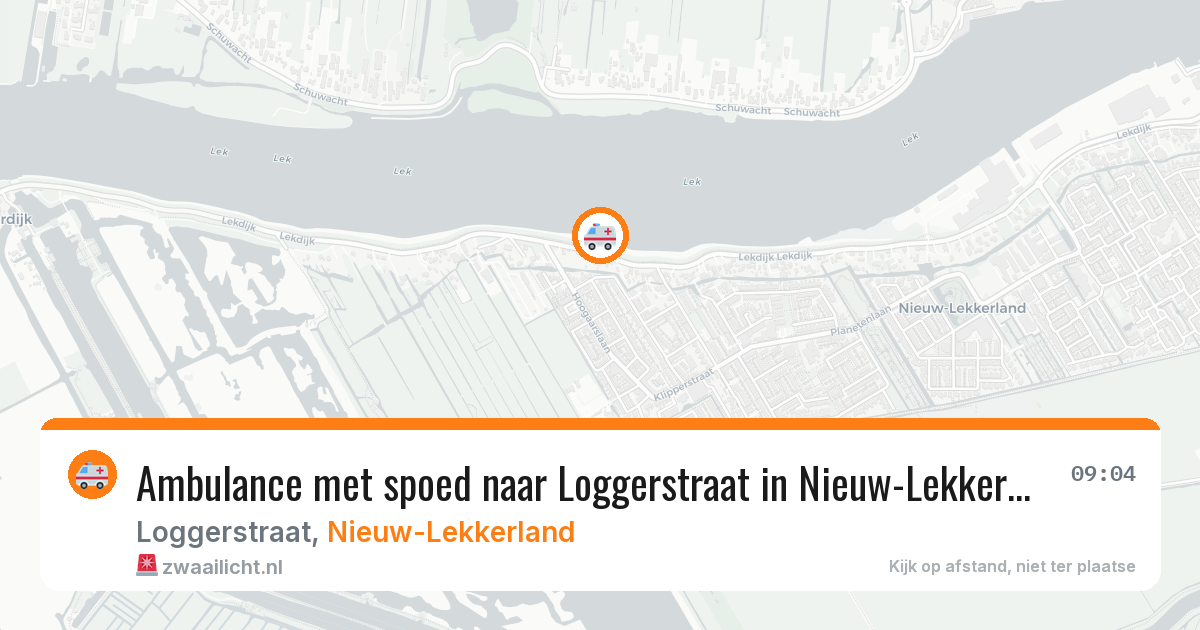 Ambulance met spoed naar Loggerstraat in Nieuw-Lekkerland — 26 apr 2026