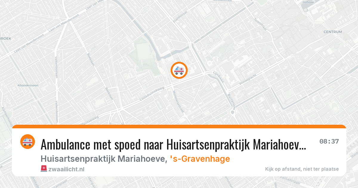 Ambulance met spoed naar Huisartsenpraktijk Mariahoeve in 's-Gravenhage — 11 aug 2026
