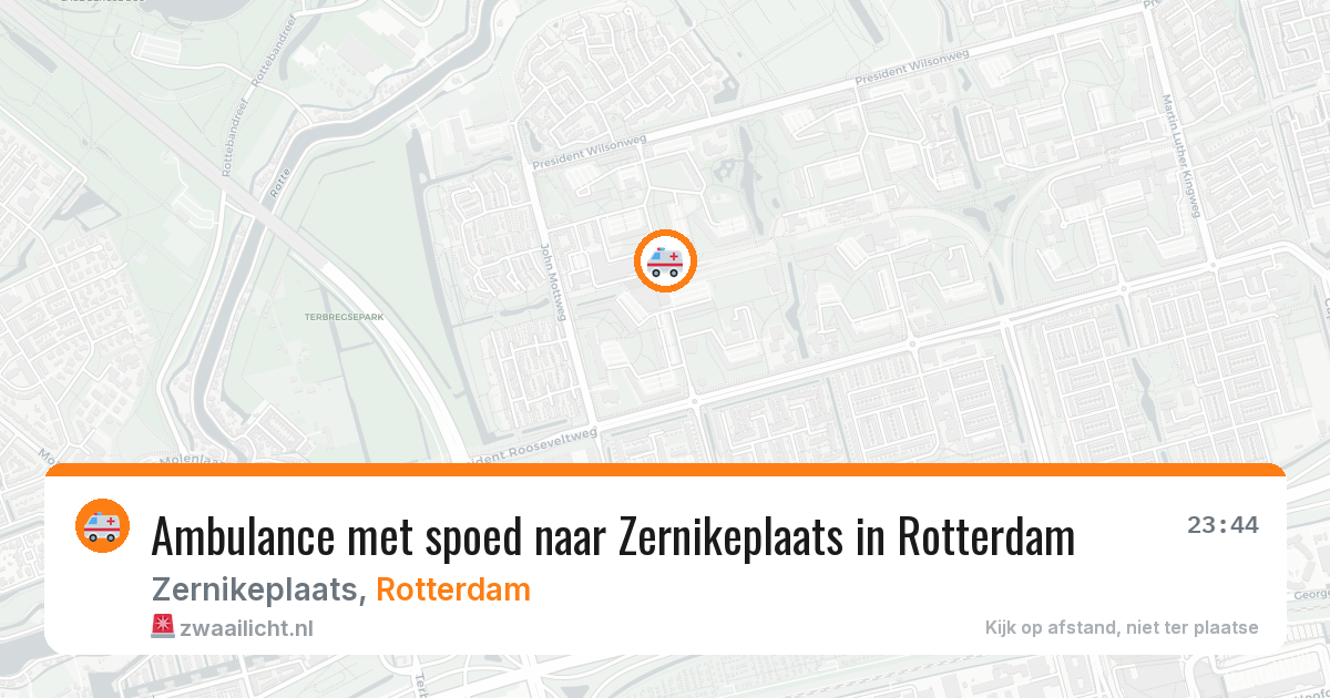 Ambulance met spoed naar Zernikeplaats in Rotterdam — 12 apr 2026