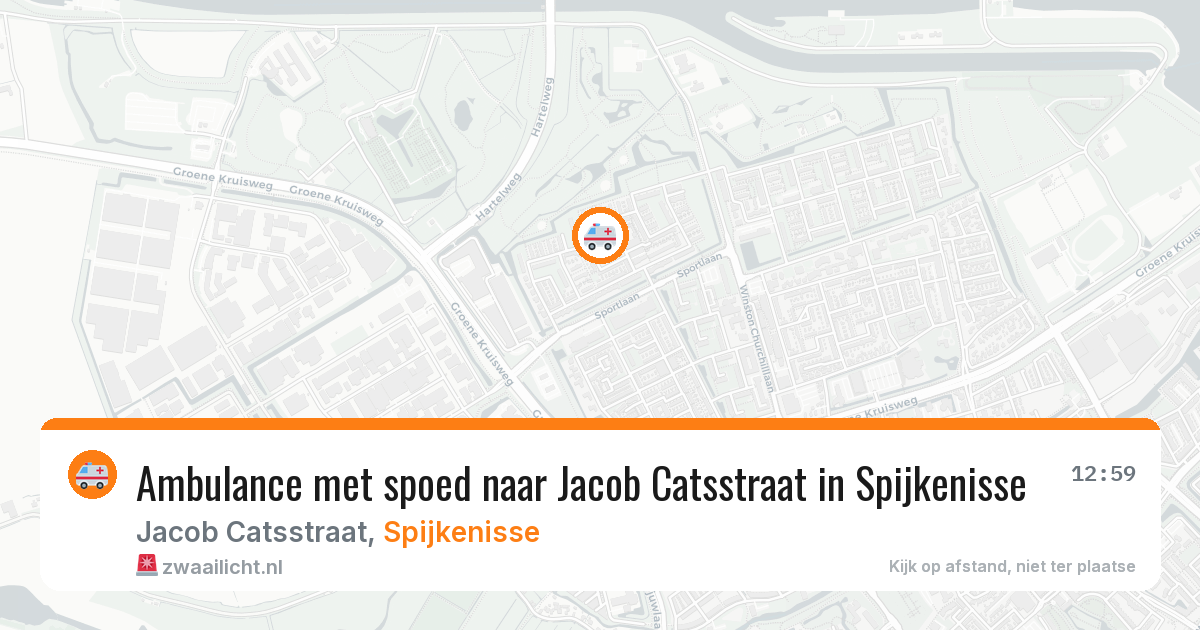Ambulance met spoed naar Jacob Catsstraat in Spijkenisse — 22 apr 2026